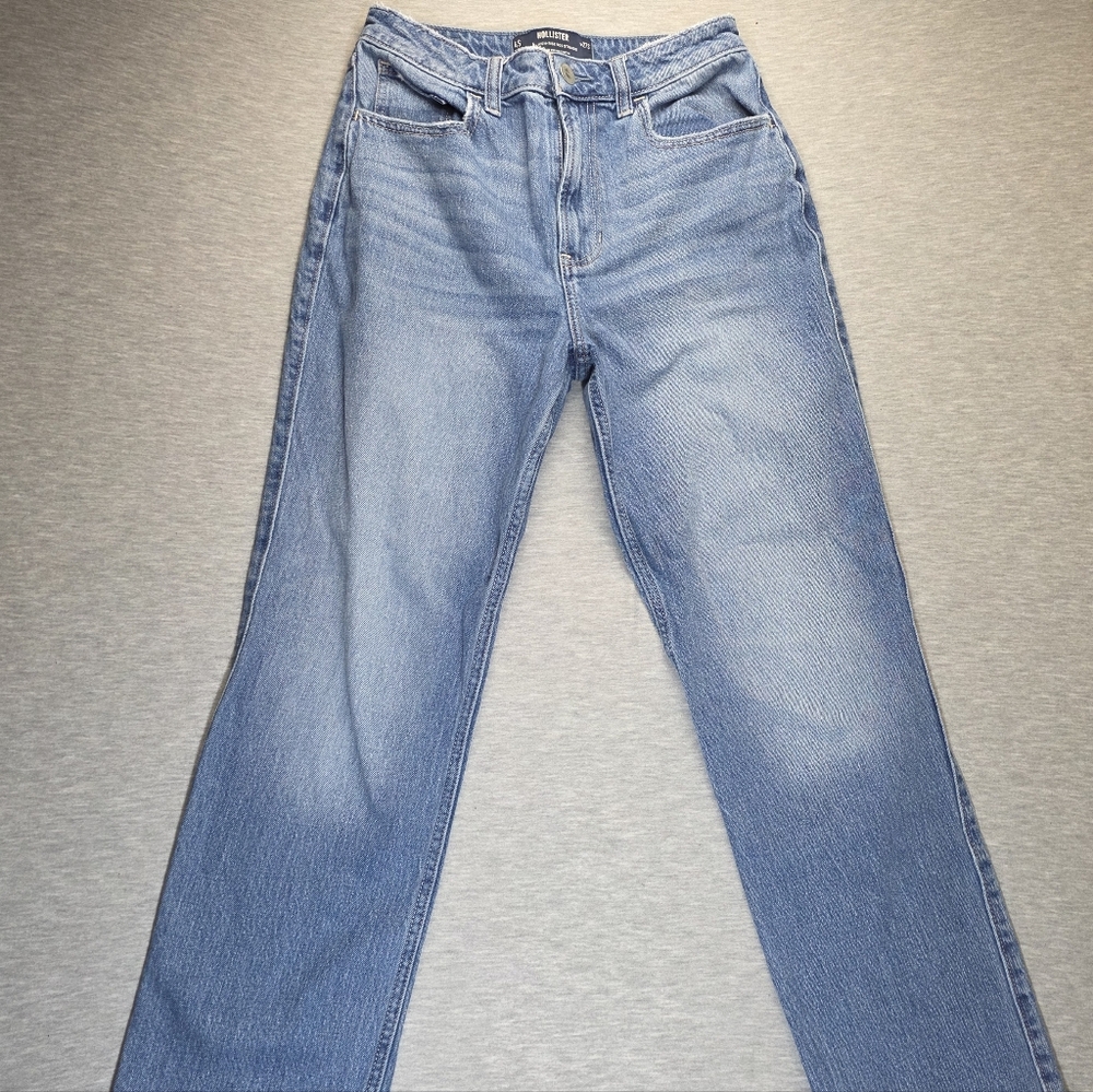Hollister 90s Ultra High Rise Blue Denim Jeans And Mom Shorts Bundle Size 27 - Picture 5 of 10